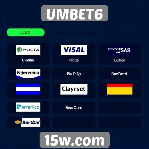Comparativo de métodos de pagamento no UMBET6